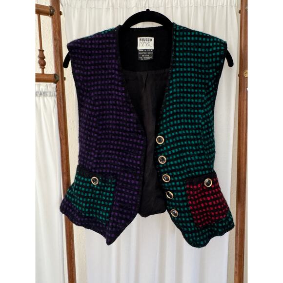Vintage Rare Jeanne Marc Wool Sweater Vest - Picture 8 of 8